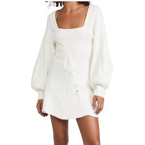 Free People Emmaline Sweater Dress In White